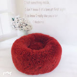 Macaron Round Dog Bed Photograp Washable Cat Small Doughnuts Dog House Super Soft Cotton Mats Sofa For Dog Chihuahua Dog Basket
