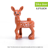 legoing duploed Animals Series big building blocks black cat dog lion and Tiger elephant with toys for childrens kids party gift