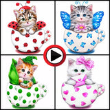 Miaodu Diamond Embroidery hobby Animal Cat 5D DIY Diamond Painting cross stitch Experience toys Diamond Mosaic Bedroom Decor