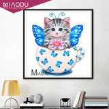 Miaodu Diamond Embroidery hobby Animal Cat 5D DIY Diamond Painting cross stitch Experience toys Diamond Mosaic Bedroom Decor